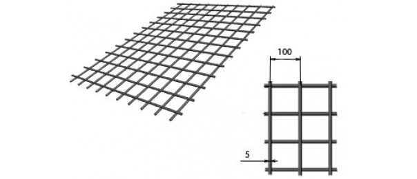 Сетка сварная (дорожная) 100х100х5мм 1,5х2м купить с доставкой в Волоколамске