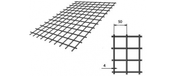 Сетка сварная (дорожная) 50х50х4мм 1х2м купить с доставкой в Волоколамске